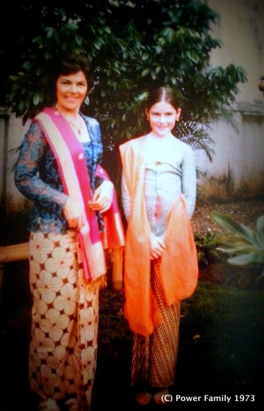Mum and I in traditional Javanese dress